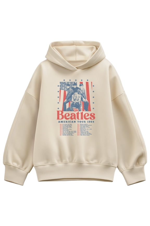- American Tour 1964 Tour Dates - Women's Oversized Fleece Hoodie Sweatshirt