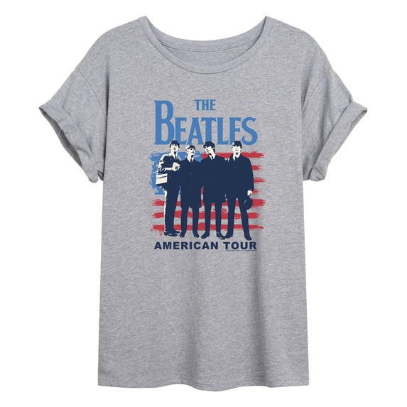 The Beatles - American Tour - Juniors Oversized Graphic T-Shirt