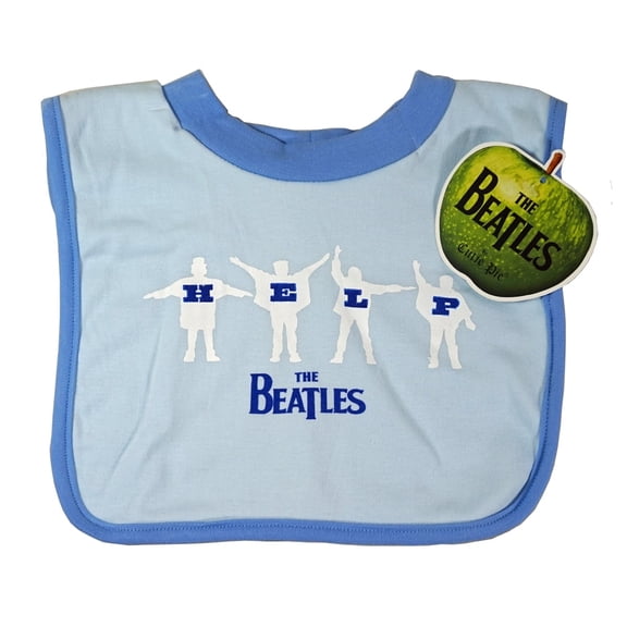 The Beatles Baby Bib HELP ~ Blue