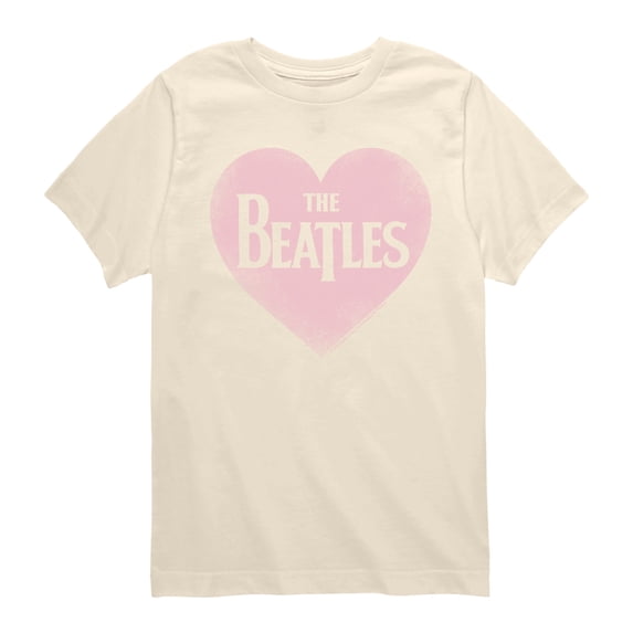 The Beatles - Beatles Heart Tonal Washed - Youth Boys Short Sleeve Graphic T-Shirt