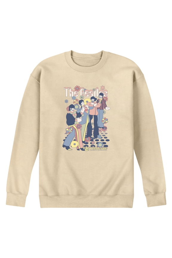 - Beatles Yellow Lights Only - Men's Crew Fleece Sweatshirt