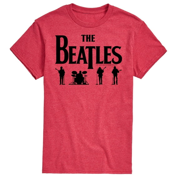 The Beatles - Black Band Silhouettes - Men's Short Sleeve Graphic T-Shirt