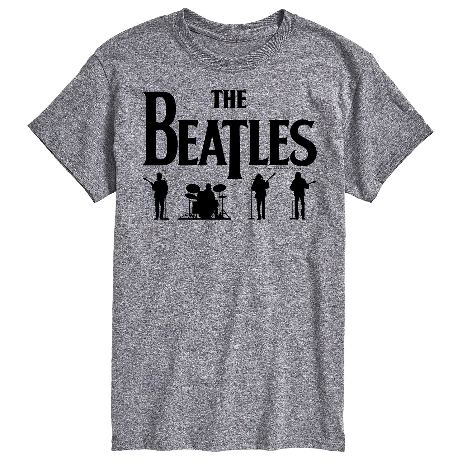 The Beatles - Black Band Silhouettes Men's Short Sleeve Graphic T