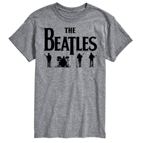 The Beatles - Black Band Silhouettes - Men's Short Sleeve Graphic T-Shirt