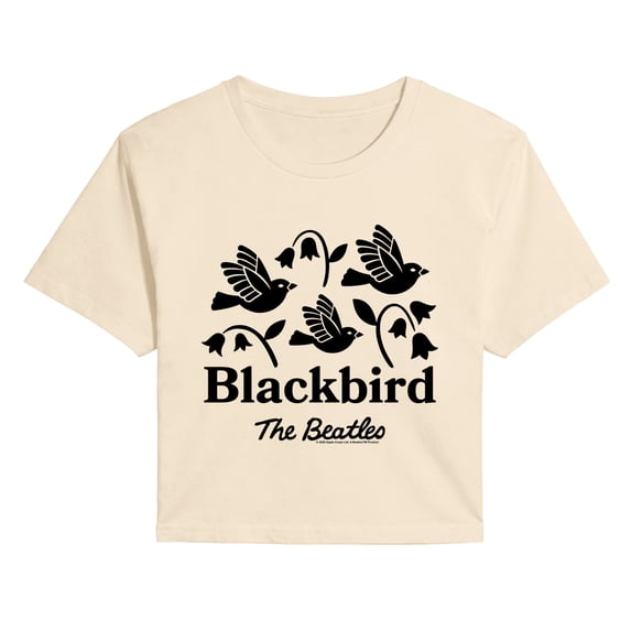 The Beatles - Blackbird Cropped Graphic T-Shirt