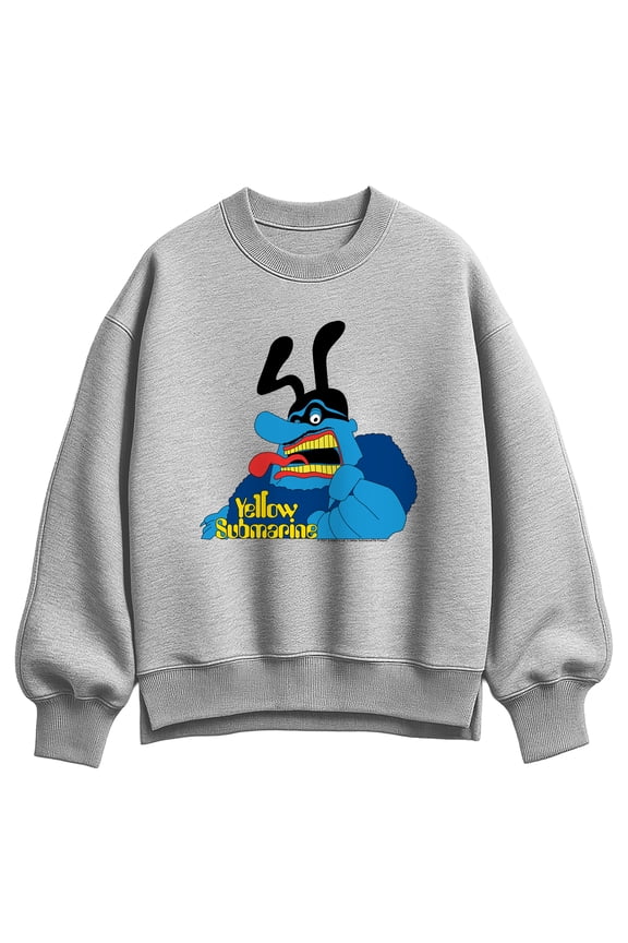 - Blue Meanie - Ladies Oversized Fleece Crew Sweatshirt Sweatshirt