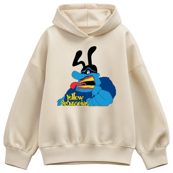 The Beatles - Blue Meanie - Ladies Oversized Fleece Hoodie Sweatshirt