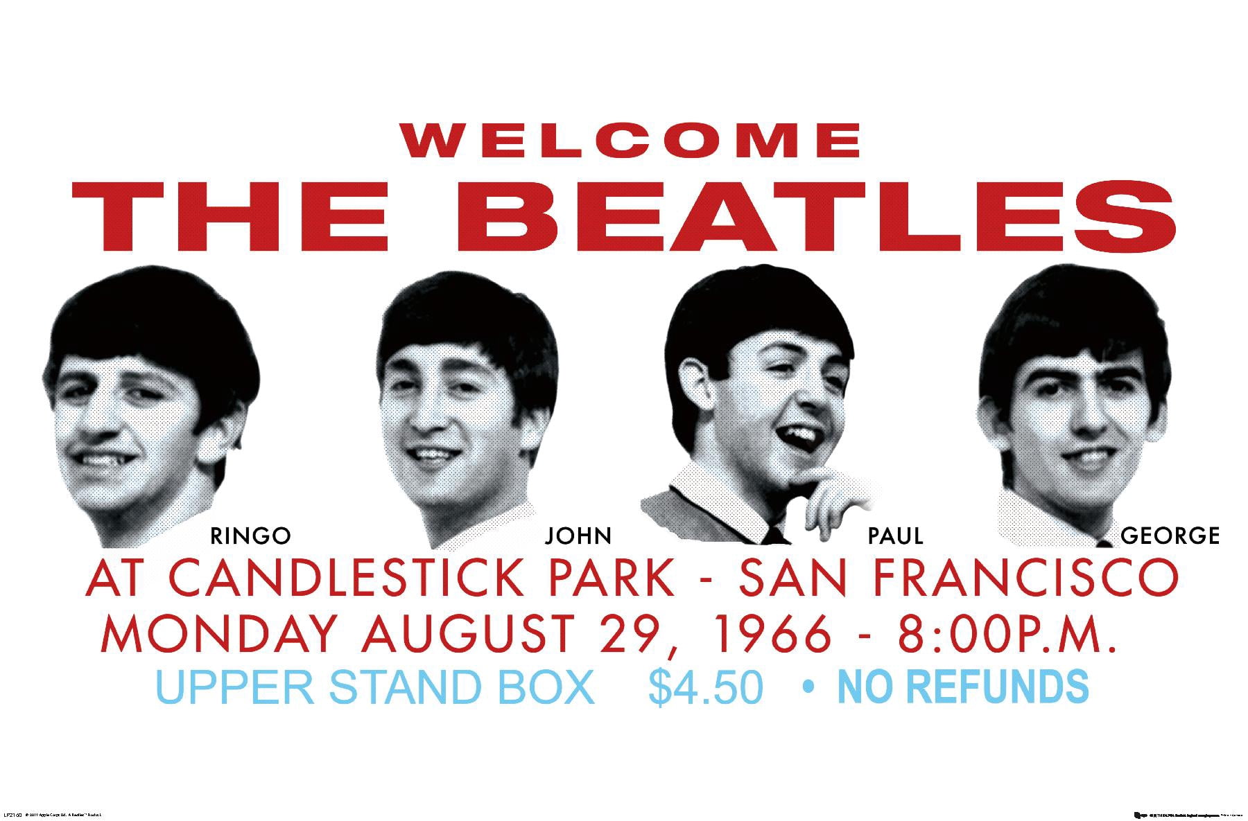 The Beatles - Candlestick Park Landscape Wall Poster, 22.375" x 34"