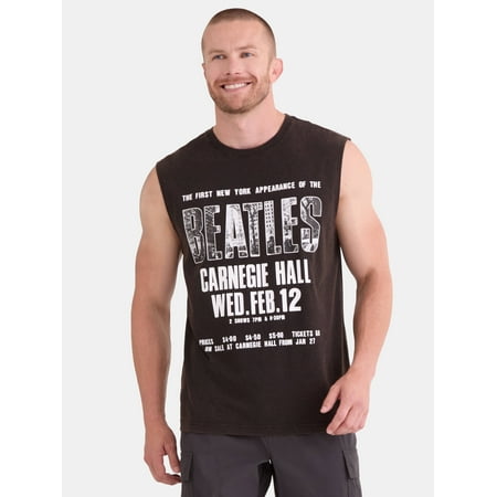 The Beatles Men's Carnegie Hall Graphic Muscle Tee, Sizes S-3XL