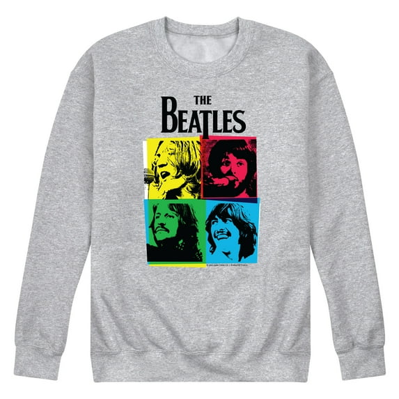 The Beatles - Color Pop Grid- Men's Crew Fleece Sweatshirt