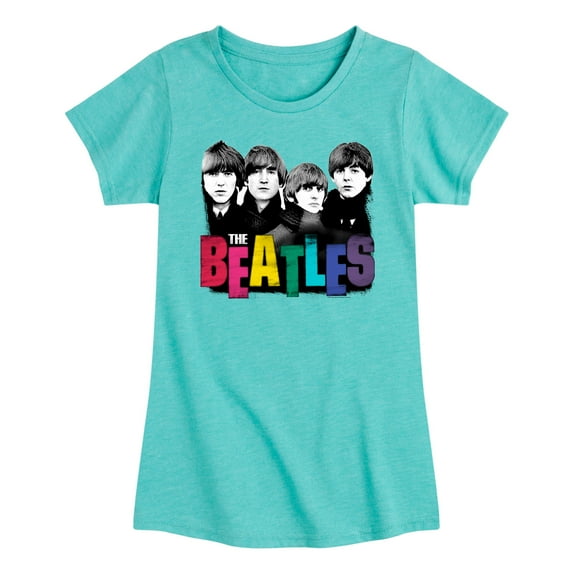 The Beatles - Colorful Letters - Girls Toddler And Youth Short Sleeve Graphic T-Shirt
