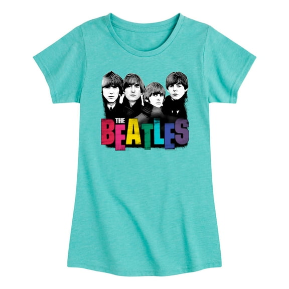 The Beatles - Colorful Letters - Girls Toddler And Youth Short Sleeve Graphic T-Shirt