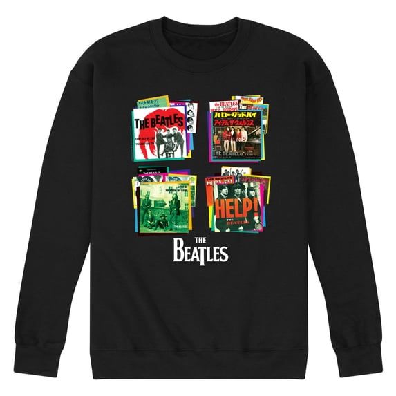 The Beatles - Covers Grid Collage - Men's Crew Fleece Sweatshirt