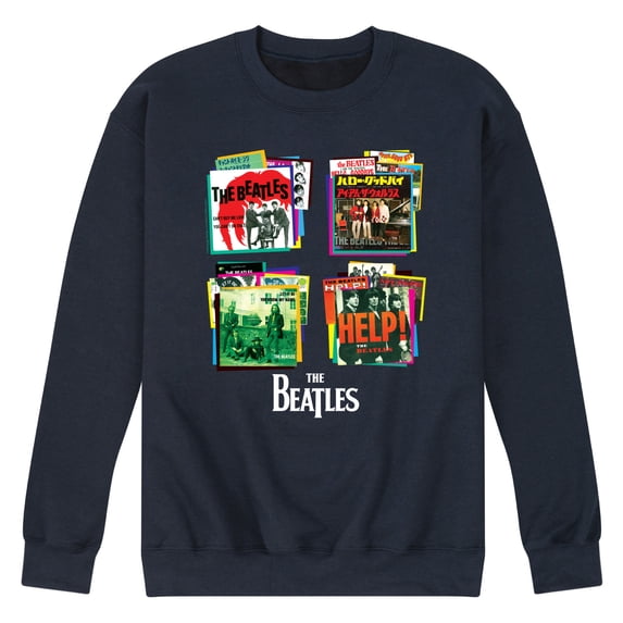 The Beatles - Covers Grid Collage - Men's Crew Fleece Sweatshirt