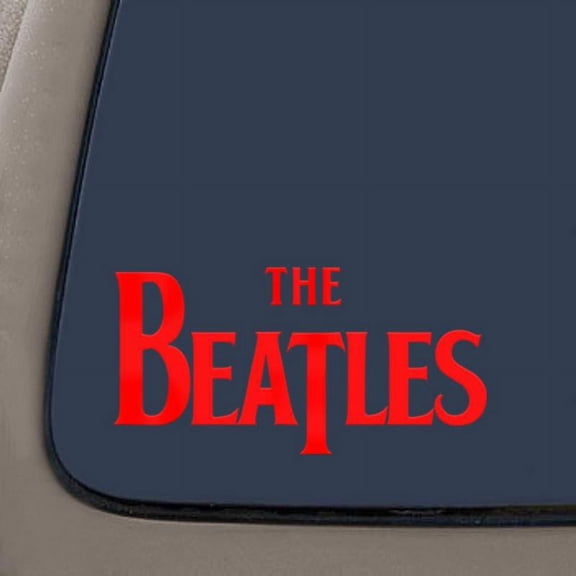 The Beatles Decal Sticker | 5.5-Inches | Red Vinyl Decal | Car Truck Van SUV Laptop Macbook Wall Decals