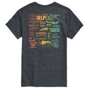 The Beatles - Song Titles Collage Men's Short Sleeve Graphic T-Shirt
