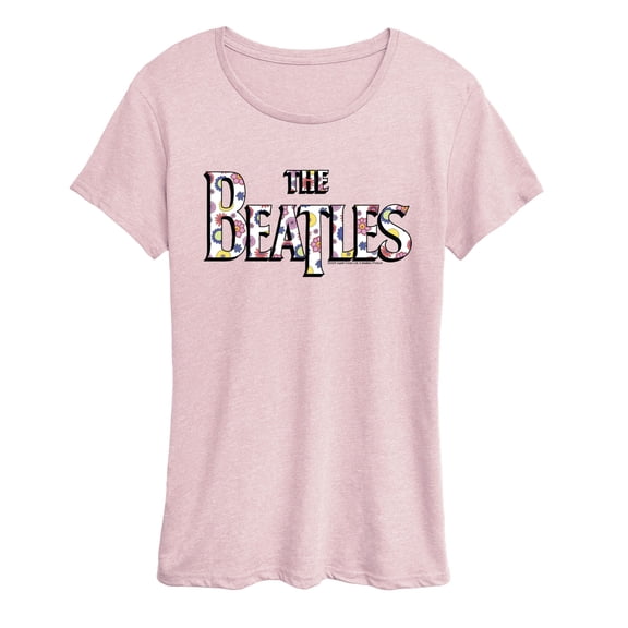 The Beatles - Floral Logo - Women's Short Sleeve Graphic T-Shirt