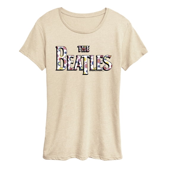 The Beatles - Floral Logo - Women's Short Sleeve Graphic T-Shirt