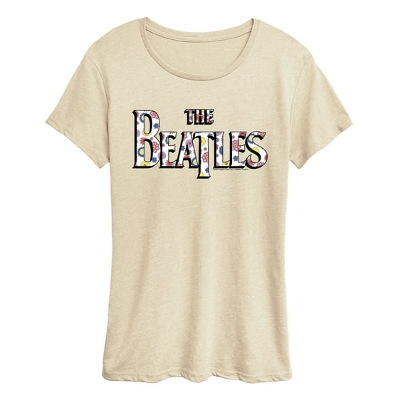 The Beatles - Floral Logo - Women's Short Sleeve Graphic T-Shirt