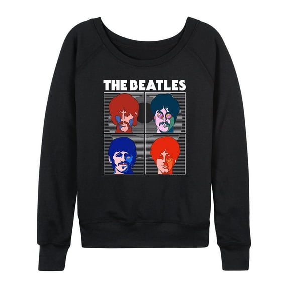 The Beatles - Group Member Blocks - Women's French Terry Long Sleeve Shirt