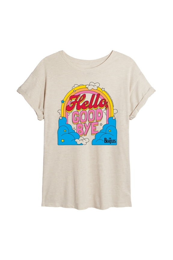 - Hello Goodbye - Women's Oversized Graphic T-Shirt