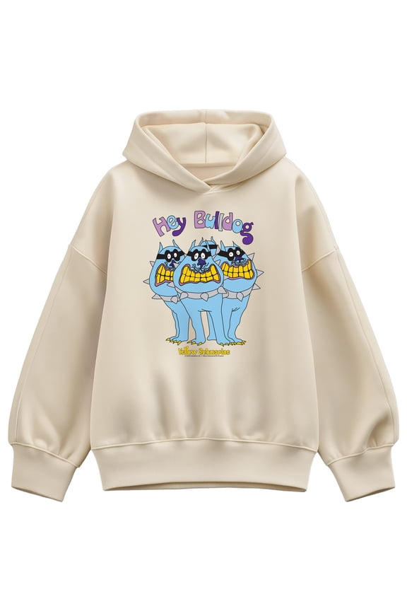- Hey Bulldog - Ladies Oversized Fleece Hoodie Sweatshirt