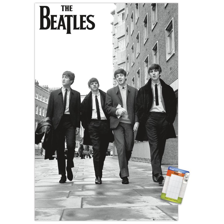 The Beatles "Jumping" Black & White Canvas Wall Art Set - 4 Piece Large Gallery Set