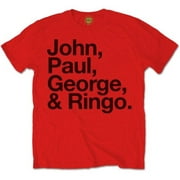 The Beatles John Paul George and Ringo logo Official Mens New T Shirt
