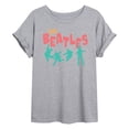 thumbnail image 1 of The Beatles - Jumping Silhouettes - Juniors Oversized Graphic T-Shirt, 1 of 5