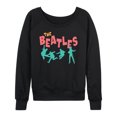 thumbnail image 1 of The Beatles - Jumping Silhouettes Women's Lightweight French Terry Wide Neck Long Sleeve Graphic Shirt, 1 of 5