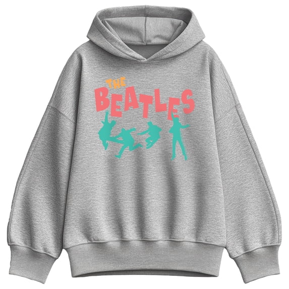 The Beatles - Jumping Silhouettes - Women's Oversized Fleece Hoodie Sweatshirt