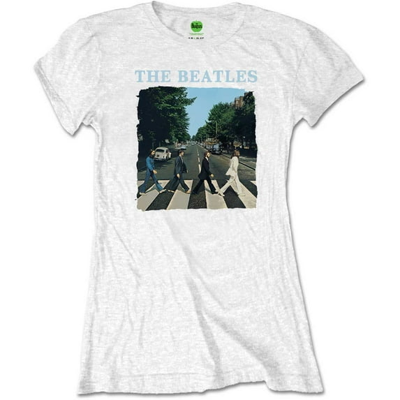 The Beatles Ladies T-Shirt: Abbey Road & Logo (Retail Pack) (Small)