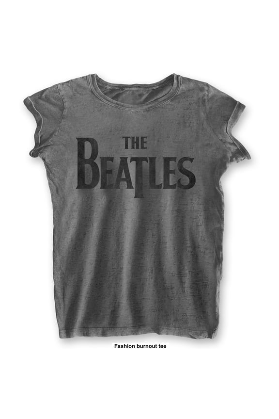 The Beatles Ladies T-Shirt: Drop T Logo (Burnout) (XX-Large)