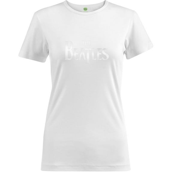 The Beatles Ladies T-Shirt: Drop T Logo (Hi-Build) (X-Large)