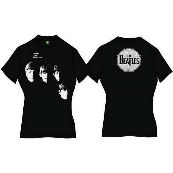 The Beatles Ladies T-Shirt: With The Beatles (Back Print) (Small)