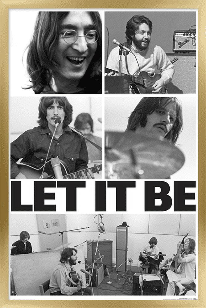 The Beatles - Let It Be Compilation Wall Poster, 22.375" x 34", Framed