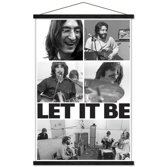 The Beatles - Let It Be Compilation Wall Poster with Magnetic Frame, 22.375" x 34"