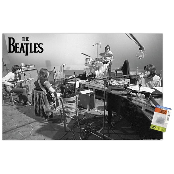 The Beatles - Let It Be Studio Wall Poster with Push Pins, 22.375" x 34"