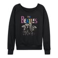 thumbnail image 1 of The Beatles - Logo With Members Holding Umbrellas Women's Lightweight French Terry Wide Neck Long Sleeve Graphic Shirt, 1 of 6