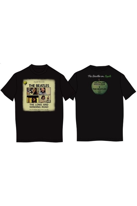 The Beatles Long & Winding Road Official Mens New Black T Shirt