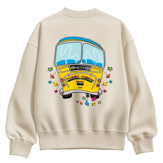 The Beatles - Magical Mystery Tour Bus - Women's Oversized Fleece Crew Sweatshirt