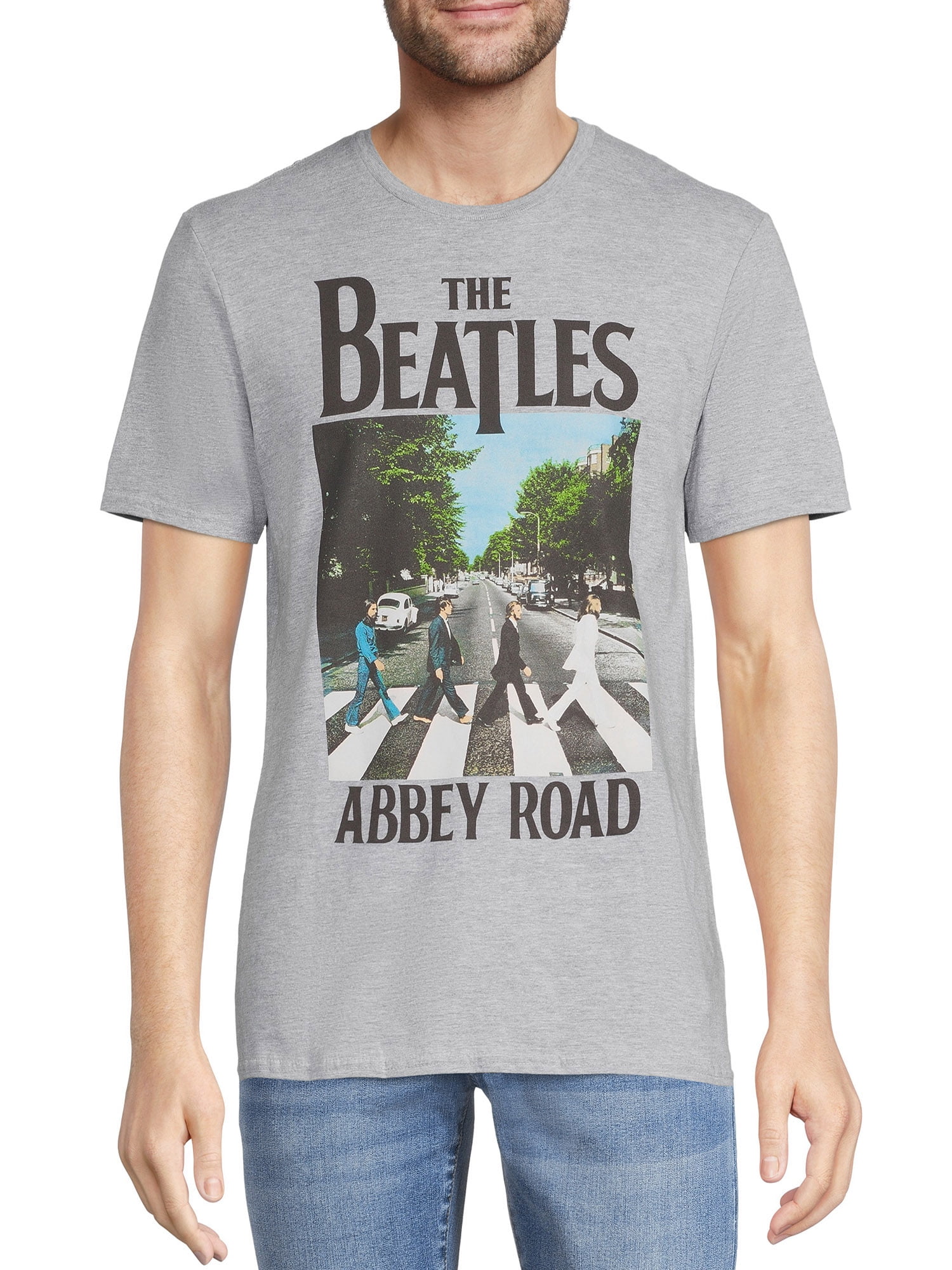 The Beatles Men\'s Abbey Road Graphic T-Shirt with Short Sleeves
