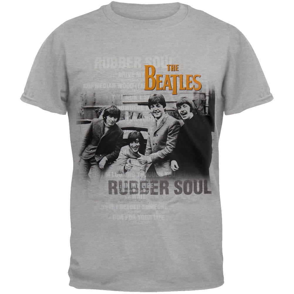 The Beatles Men's Rubber Soul Heather Grey Short Sleeve T Shirt