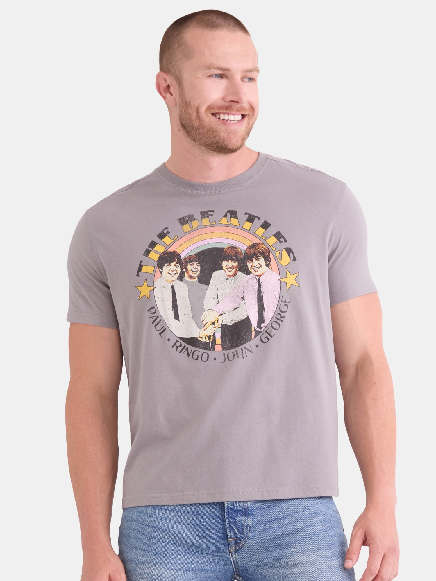 The Beatles Men's Graphic Tee with Short Sleeves, Sizes S-3XL