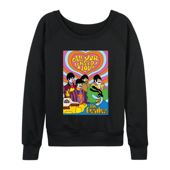 The Beatles - All You Need Is Love - Women's French Terry Long Sleeve Pullover