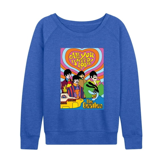 The Beatles - All You Need Is Love - Women's French Terry Long Sleeve Pullover