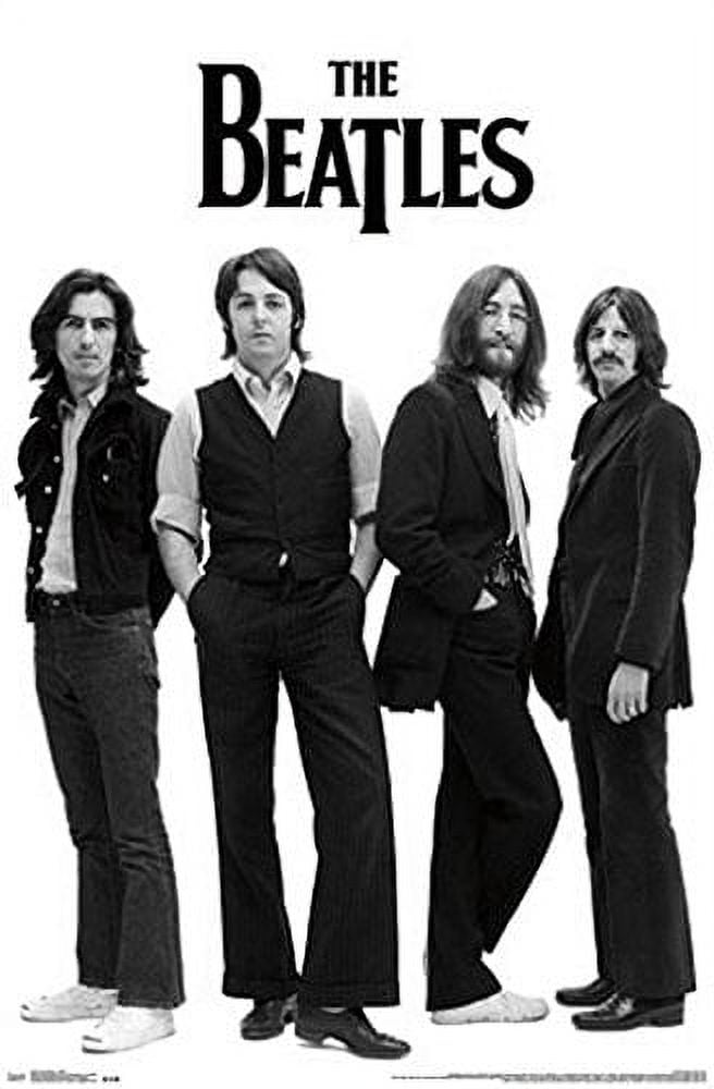 The Beatles Poster Amazing White Background Shot New 22x34