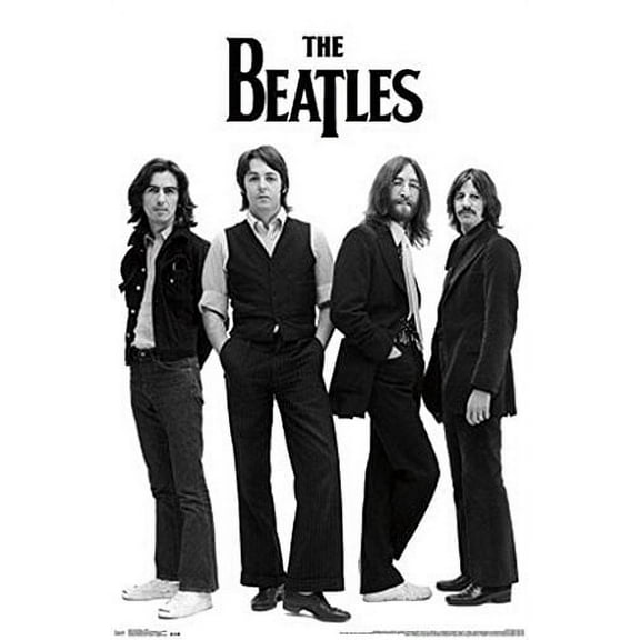 The Beatles Poster Amazing White Background Shot New 22x34