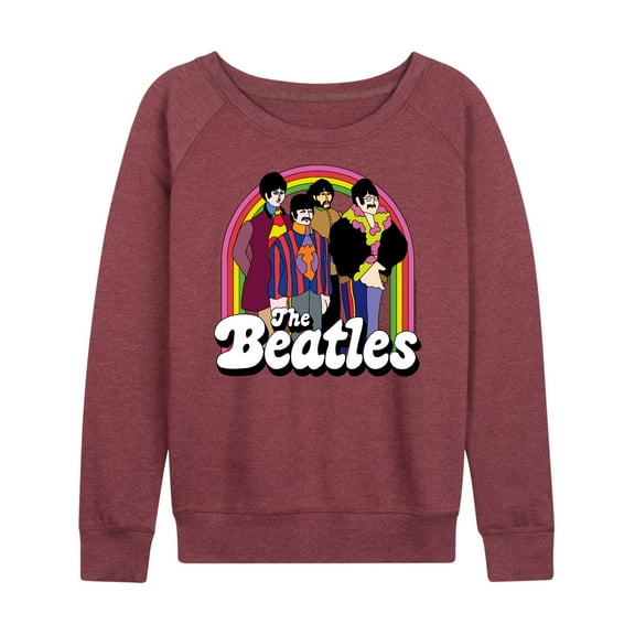 The Beatles - Rainbow Yellow Submarine Group - Women's Lightweight French Terry Long Sleeve Shirt