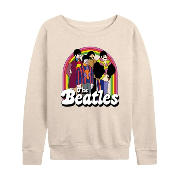 The Beatles - Rainbow Yellow Submarine Group - Women's Lightweight French Terry Long Sleeve Shirt